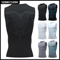 SONECHOKI Men's Compression Tank Top – Sleeveless Quick-Dry Gym Shirt