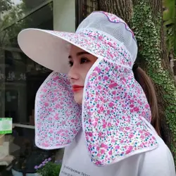 Face And Neck Protect Sun Hat Summer Ear Flap Wide Brim Sunscreen cap UV Protection Lace Women Hats Fishing Hunting Hiking