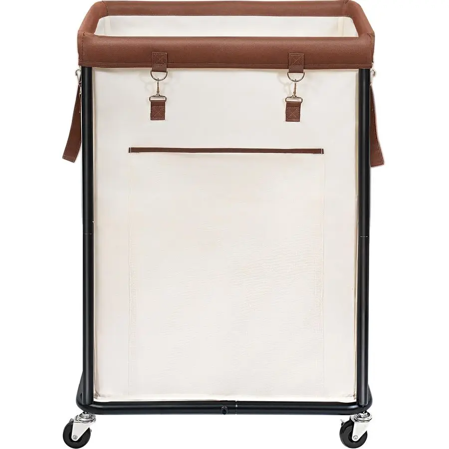 

Large Laundry Basket with Wheels 160L Rolling Laundry Hamper Laundry Cart with Metal Frame and Removable Bag, Clothes Hamper for