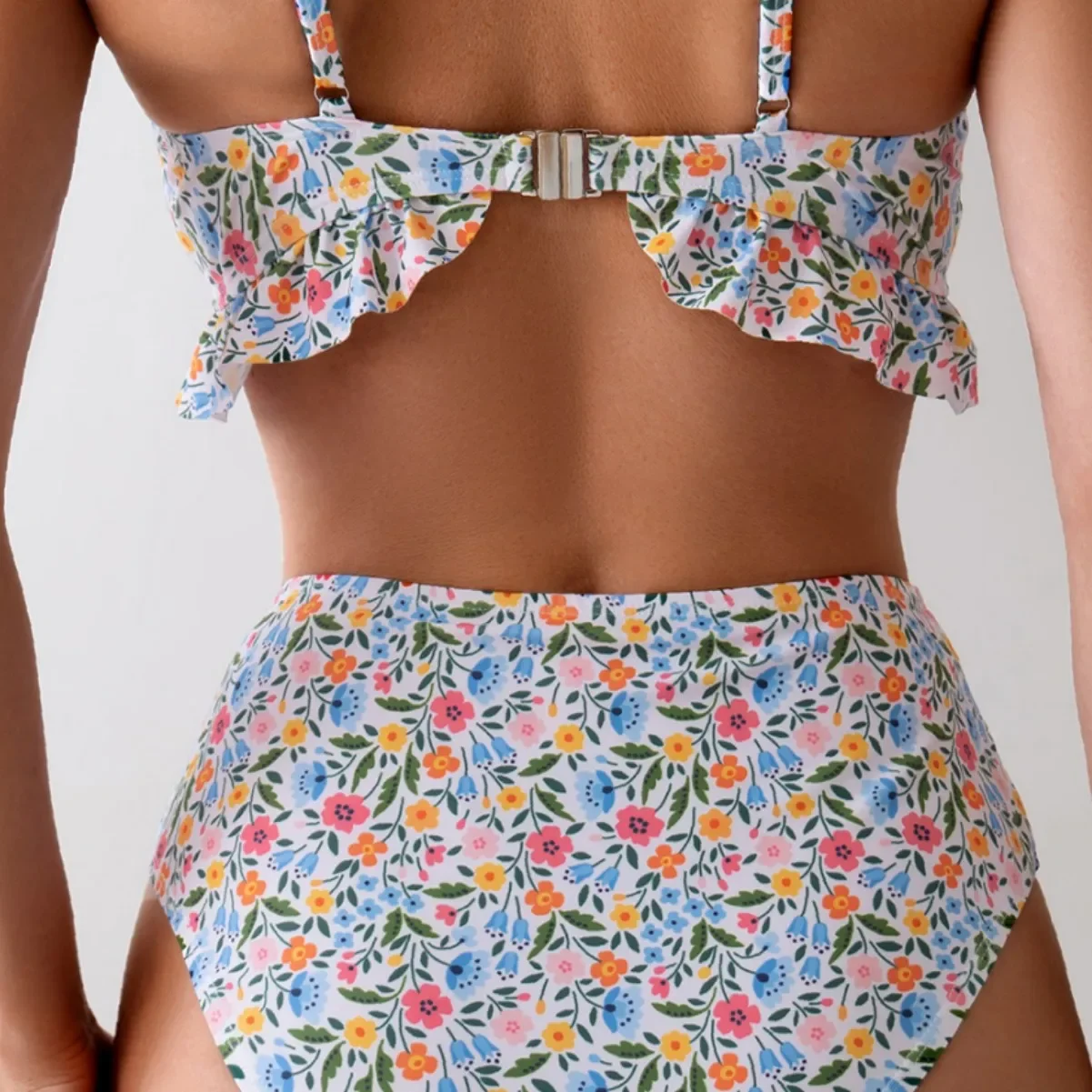 Fashionable Printed One-Piece Thermal Beach Swimwear Cross-Border Small Fresh Style from Overseas Warehouse Bikini Set Women