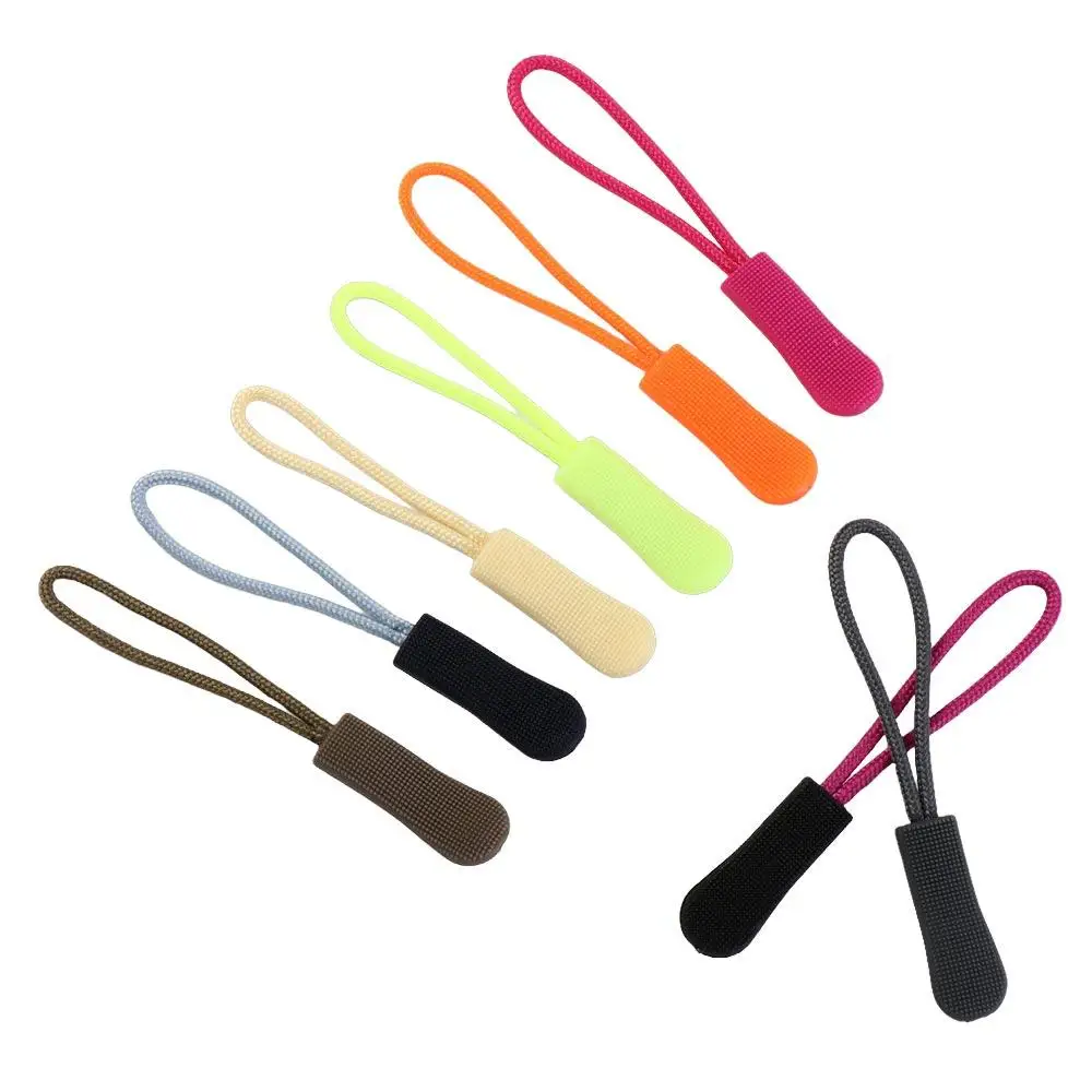 Colorful 10Pcs Suitcase Clothing Zip Fixer Broken Buckle Backpack Zipper Puller Zipper Pull Cord Fixer Zip Cord Zipper Ropes