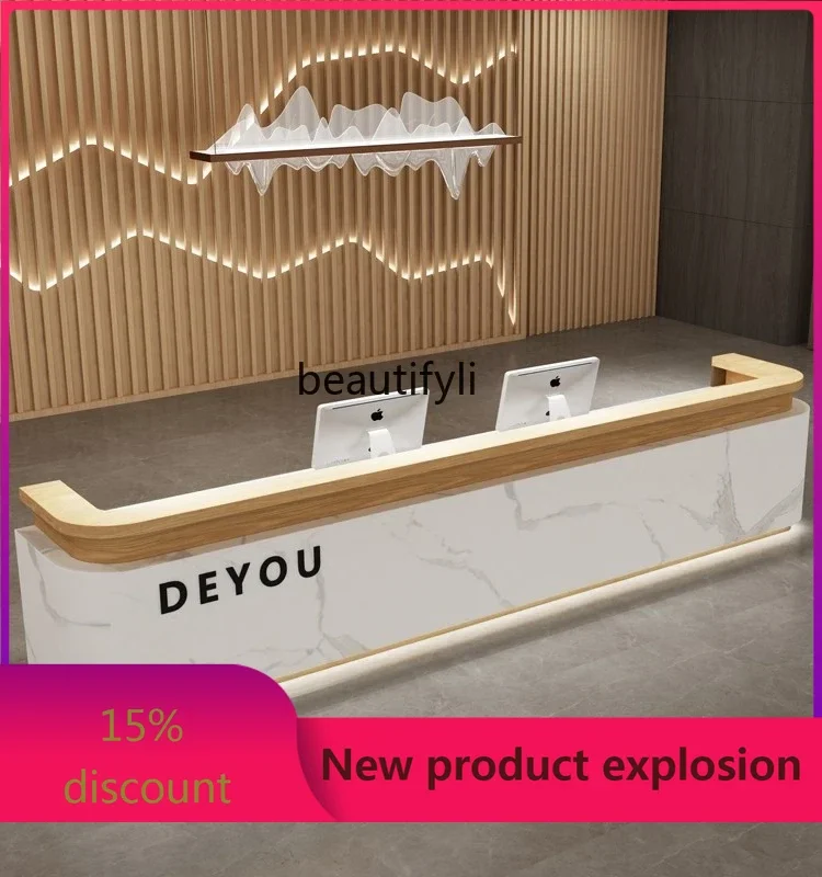 

zzGChinese Simple Modern Company Reception Desk Beauty Salon Hotel Sales Department Consulting Cashier