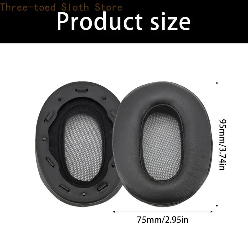 Ersatz-Ohrpolster aus Lammfell, weiches Schwamm-Ohrpolster, bequeme Ohrenschützer für MDR-1AM2 Wireless-Headset-Zubehör E74A – Detail 6