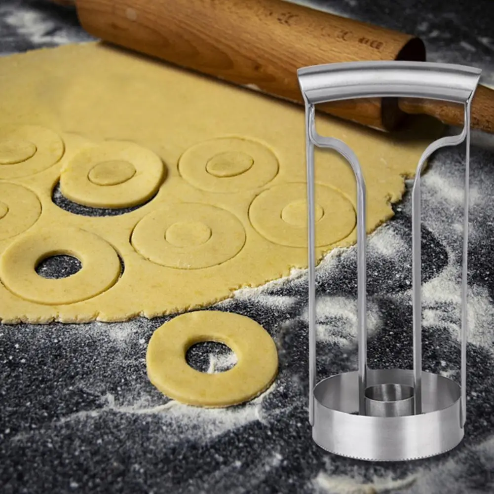 Convenient Doughnut Mold Stainless Steel Cookie Mold Food Grade Cake Bagel Donut Cutter Maker Mould Baking Tools