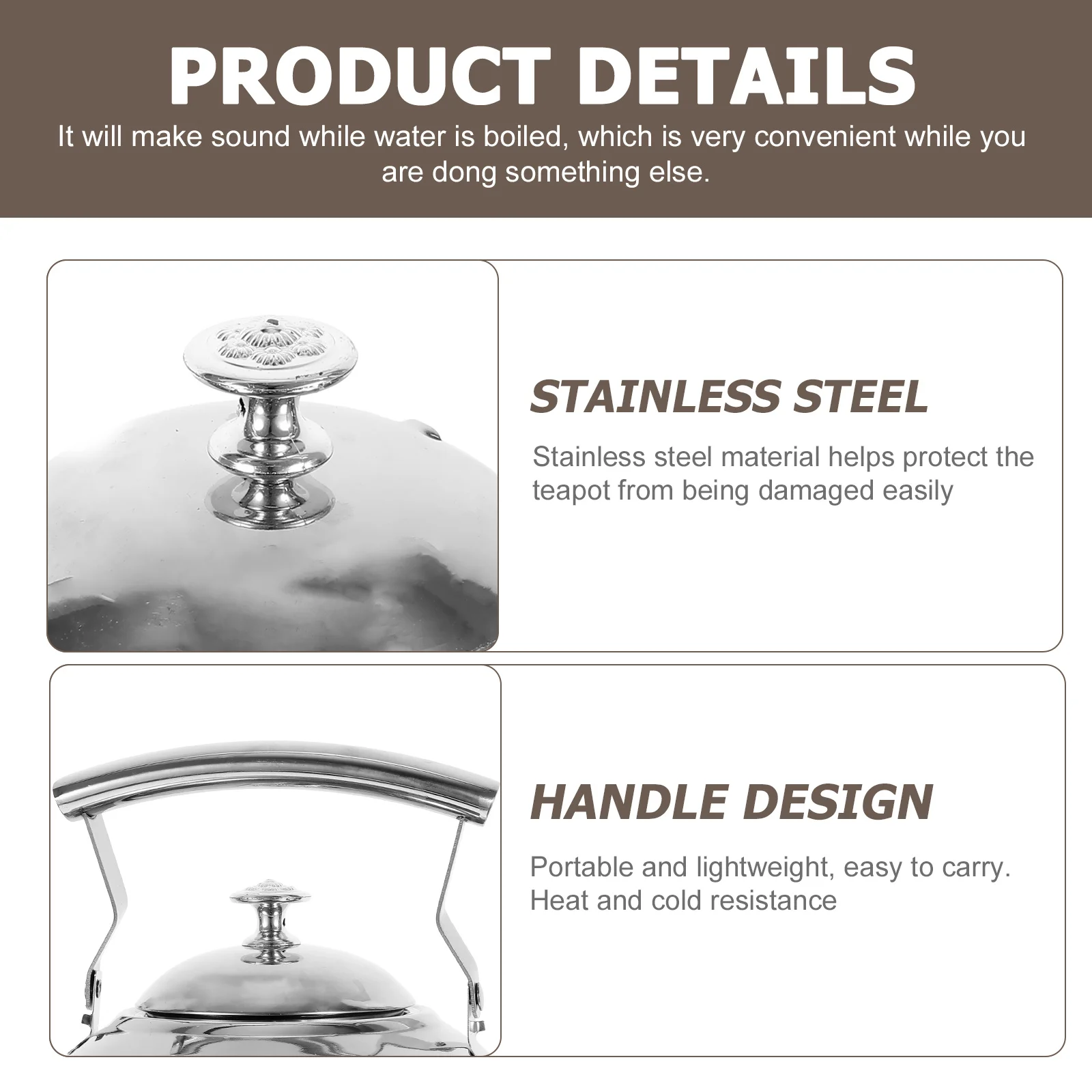 

Stainless Steel Tea Pot High Quality Safe Long Time Use Portable Lightweight Heat Cold Resistance Home Kitchen Travel