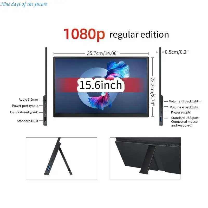 RF15 15.6inch Screen LED Light Screen Panel External Expansion Display 1920x1080 E65A