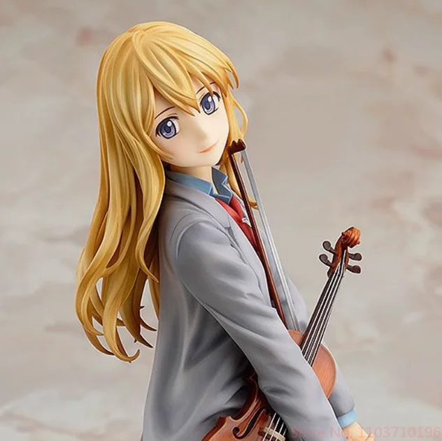 Ihre Lüge im April Miyazono Kaori Actionfigur 1/8 Miniaturmodell Kreuzzeiger Modell Violine Zweidimensionales Geschenk für Kinderspielzeug