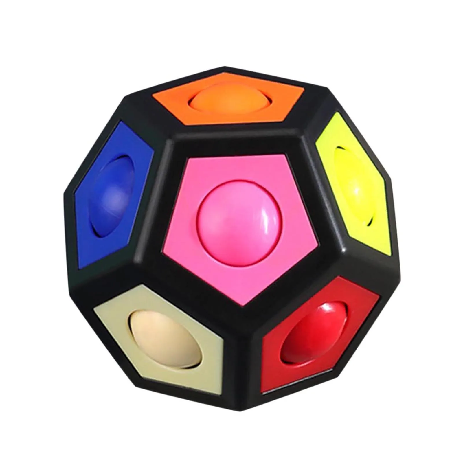 Arco-íris quebra-cabeça pressionando bloco poliedro brinquedo de descompressão para restaurar a cor cérebro jogo presente para crianças matando tempo