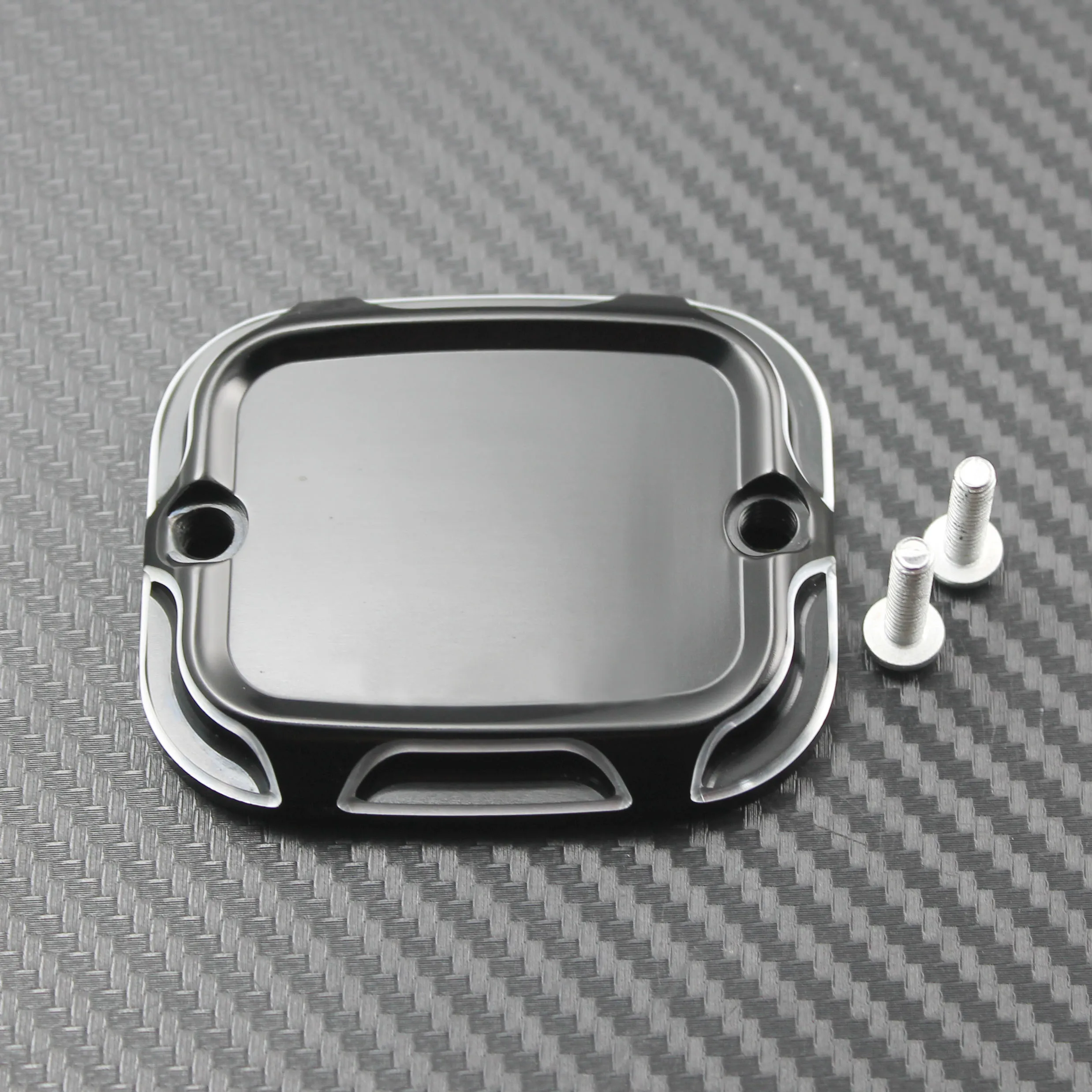 Motorrad Vorderradbremsbehälter Hauptzylinderabdeckung CNC Aluminium Für Harley Softail Dyna 96-15 Touring Road King Glide 01-07
