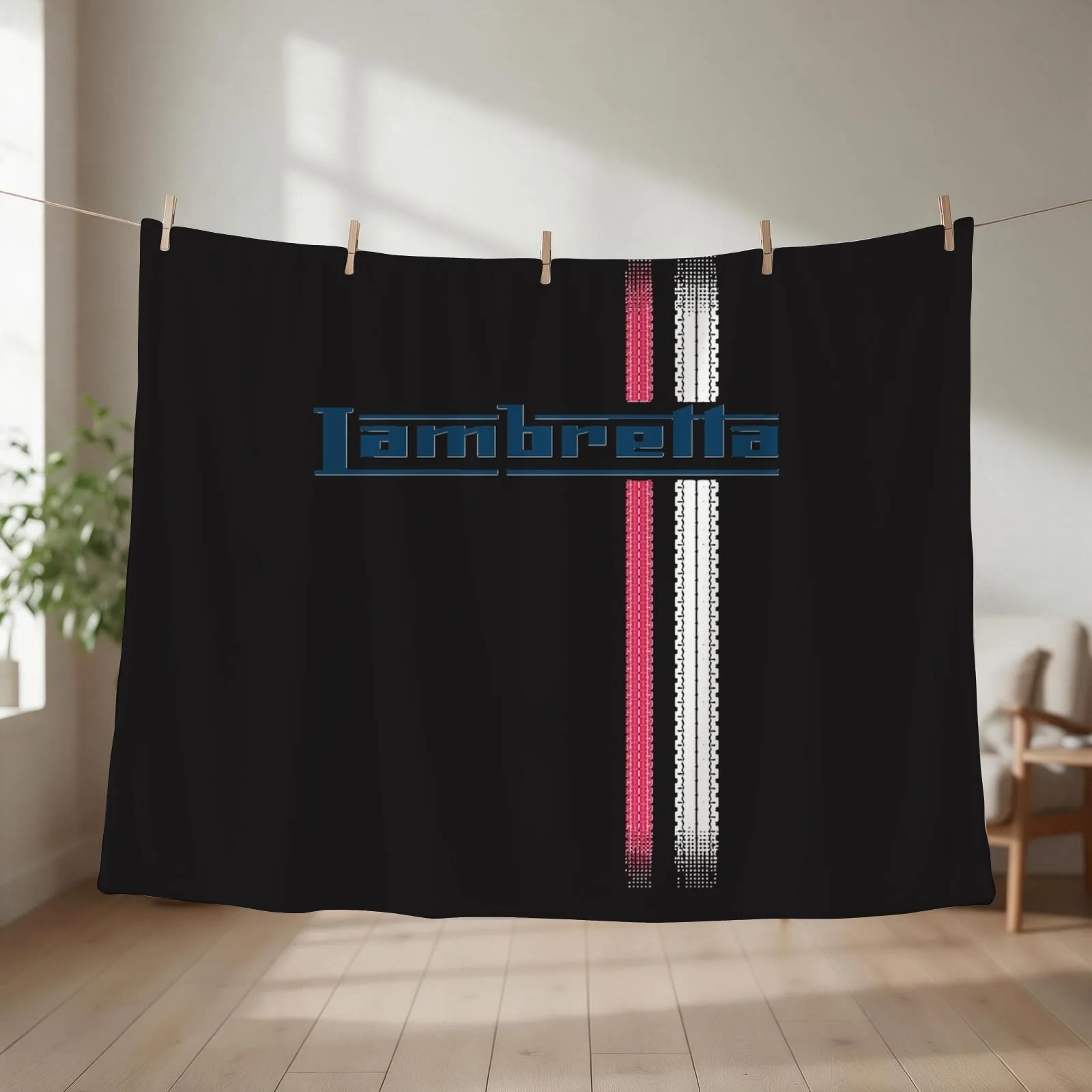 Lambretta track Classic T-Shirt Throw Blanket couch cozy soft plush fuzzy picnic outdoor blanket