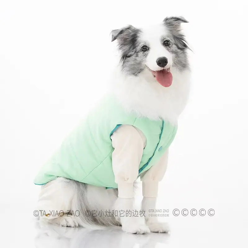 Thin Breathable Cotton Pet Pullover Clothes, Anti-Hair Loss, Sunscreen, Short-Sleeved, Medium and Large Dog Clothes