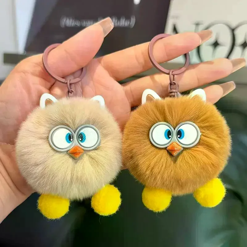 Süße kleine Brikett Tasche Anhänger Nachahmung Rex Kaninchen Haar Tasche exquisite Puppe Anhänger Cartoon Puppe Auto Schlüsselanhänger Geburtstagsgeschenk