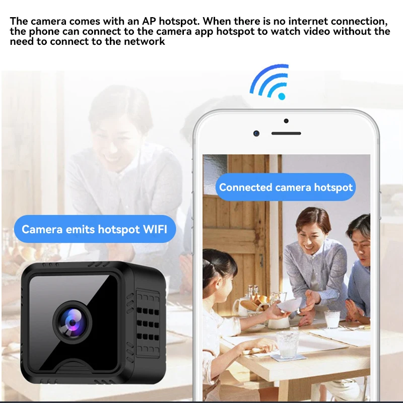 Мини-камера Wi-Fi 1080P голосовой домофон удаленный монитор ночного видения умная камера детский монитор для домашних животных защитная камера 2025