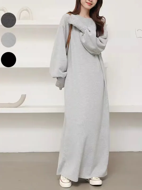 Ele Long Sve Sweat femme coupe ample minceur couleur genou longueur Dr coréen Sle décontracté Faion Dr