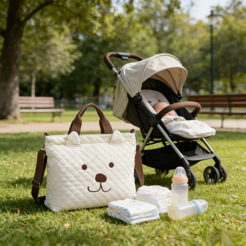 Mummy bag, baby and mother's going out bag, single shoulder crossbody handbag, large capacity storage bag