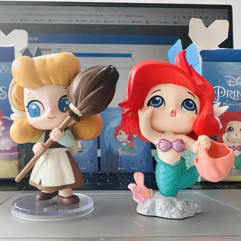 Disney Princess Childhood Series Anime Figures Snow White Little Mermaid Ariel Cinderella Mystery Surprise Gift Figurines toys