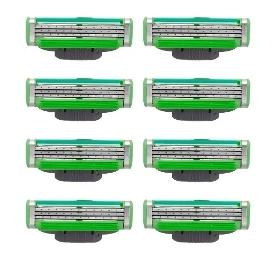 New Stainless Steel Blade Sharp 3 Layer Safety Razor 3 Manual Razor Blades Replacement Refills Blades