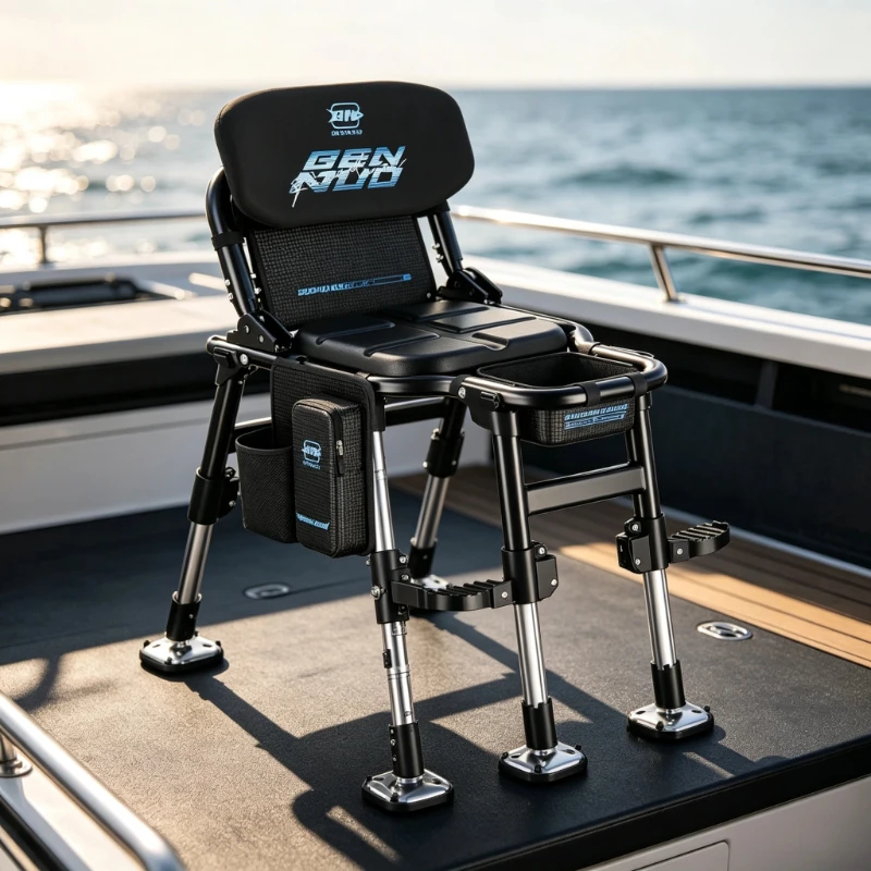 Compact Knight Style Fishing Chair, Low Center of Gravity Design for Enhanced Stability,Rugged All-Terrain Foldable Seat Perfect