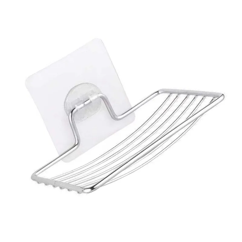 ABVJ-No-Drill Stainless Steel Soap Dish Wall-Mounted Bathroom Storage Rack, Modern Minimalist Style Design