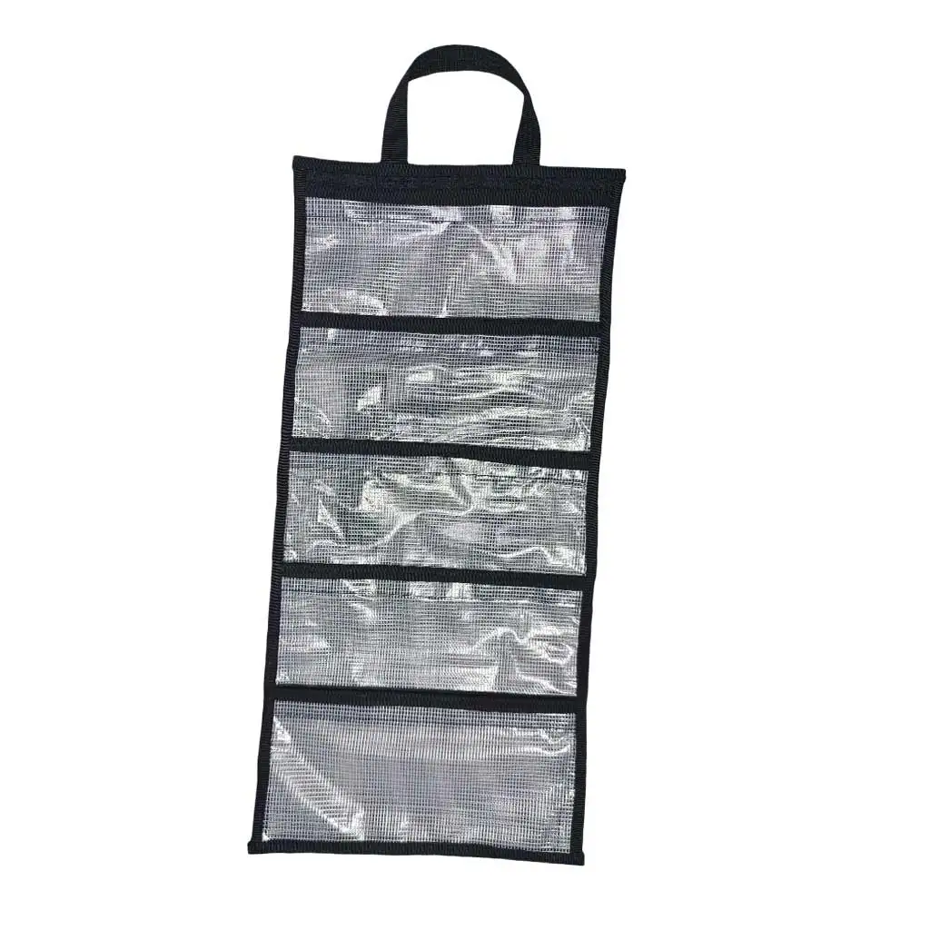 PVC Lure Tote Bag Foldable Fishing Gear Bag Large Capacity Foldable Tackle Bag Fishing Organizer Pocket with Hand Carry