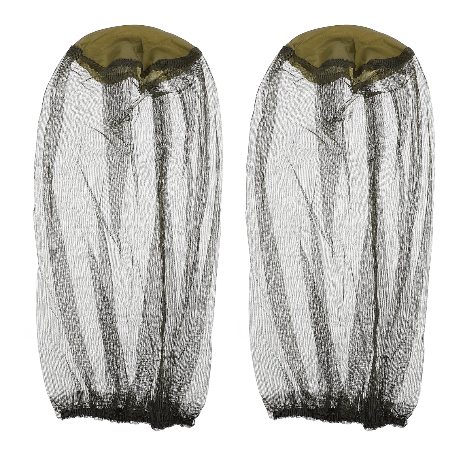 2 قطعة قبعة مكافحة البعوض في الهواء الطلق قبعات الصيد تنفس ظلة قناع للمشي التخييم خفيفة الوزن المحمولة حماية الحشرات #3