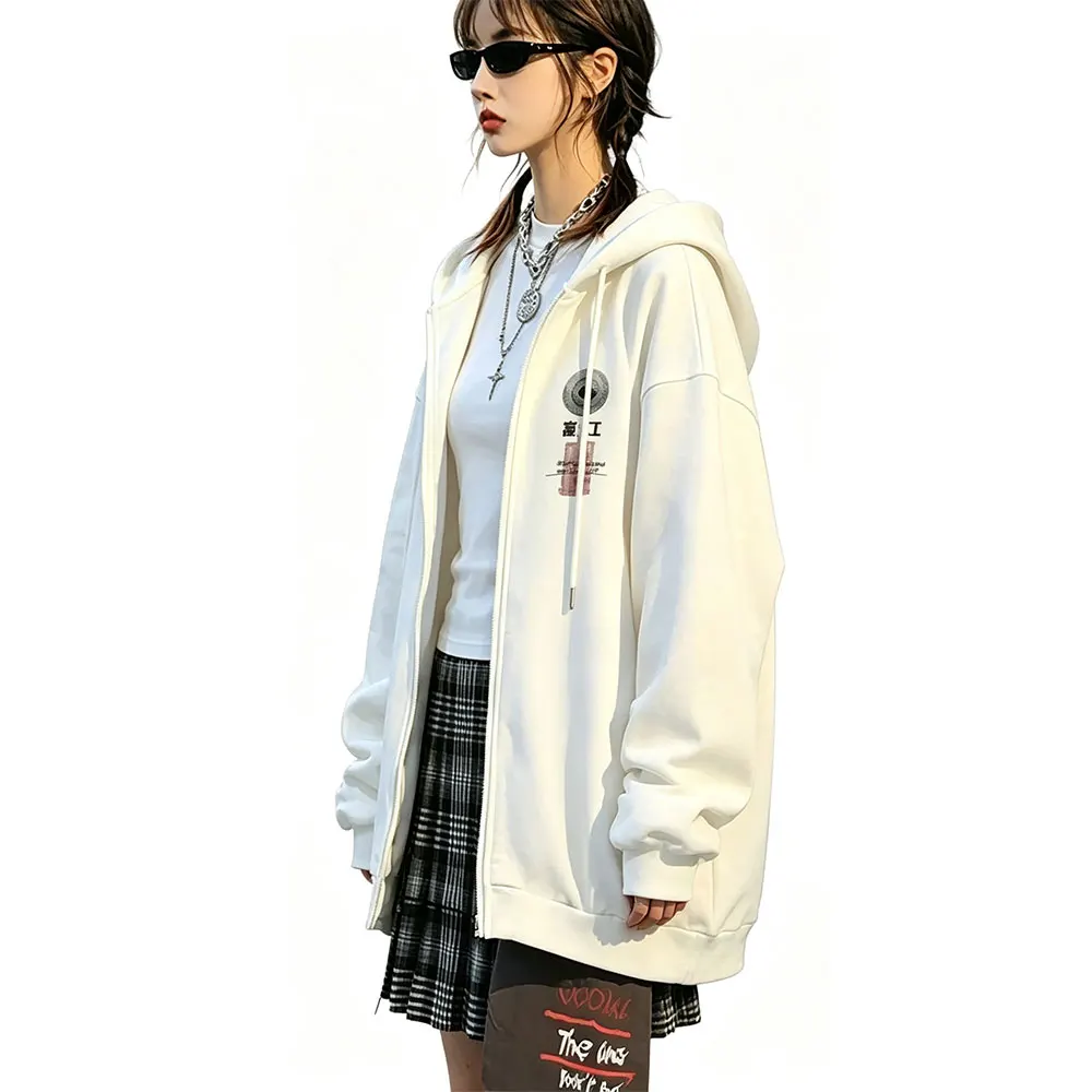 Tomie Junji Ito Anime Zipper Hoodie Men Women Manga Horror Gothic Zip Up Jacket Unisex Fashion Vintage Zip Up Sweatshirt Coat