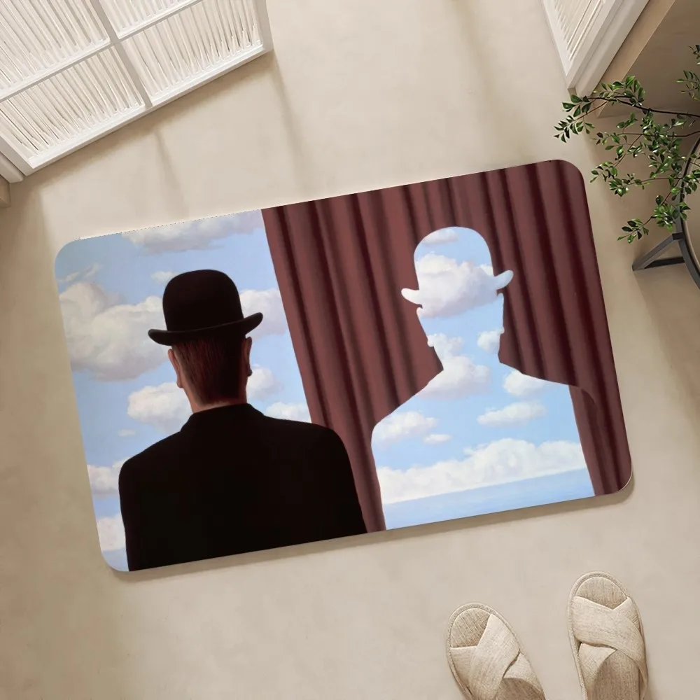 Rene Magritte Art Floor Mat Floor Mat Bedroom Decoration Balcony Anti-Slip Doormat Living Room Rug