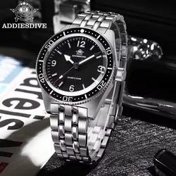 ADDIESDIVE AD2033 Business Quartz Watch Stainless Steel Sapphire Watches For Men 200M Dive relogio masculino Luminous WristWatch