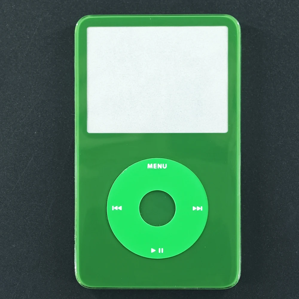 Dunkelgrüne und himmelblaue Frontplatte mit Clickwheel-Mitteltaste für iPod Video 5./5,5. Generation 30GB 60GB 80GB Frontgehäuse-Abdeckung – Detail 4