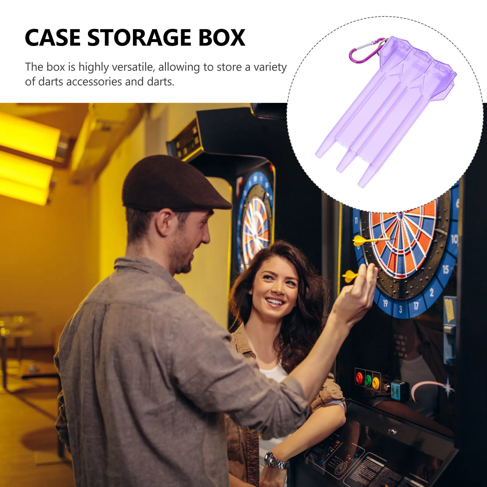 Plastic Case for Steel Portable Storage Container with Carabiner Compact Design for Outdoor Toys Accessories