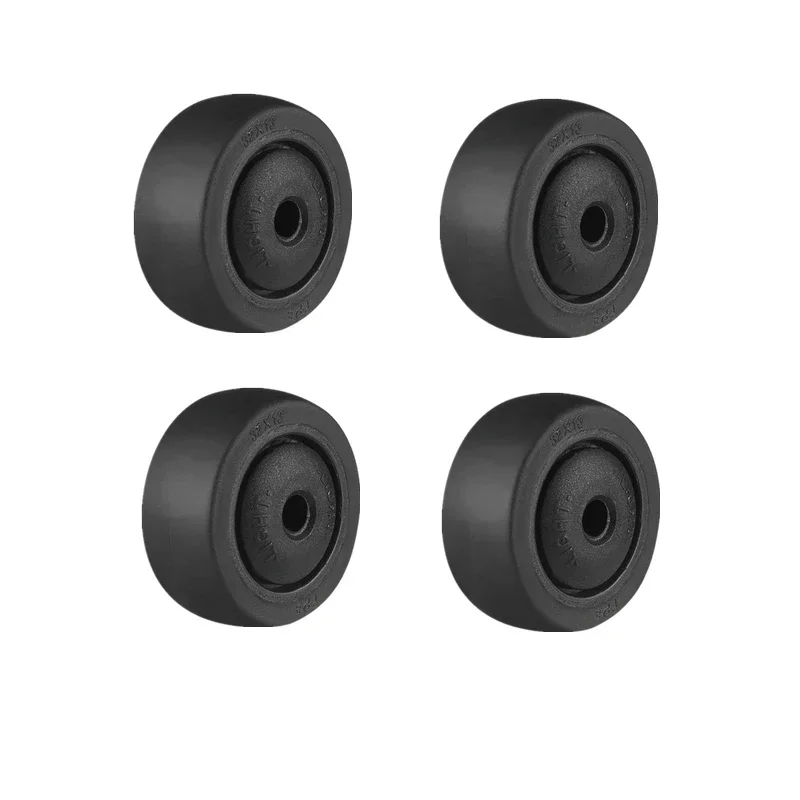 

4 Pcs/Lot 1/1.25/1.5/2 Inch Black Silent Rubber Single Wheel Toy Stroller Electrical Accessories Roller Bearing Pulley Caster