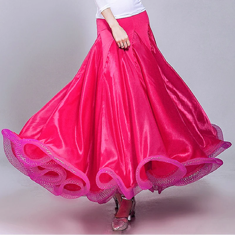 Shiny Fabric Women Flamenco Skirt Ballroom Dance Skirt Dance Top Tango Dance Costumes Waltz Dance Dress Spanish Dance Clothes