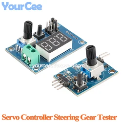 2pcs/1pc 5V Servo Controller Steering Gear Debugging Tester Board Module with Rotating Potentiometer Switch Three Control Modes