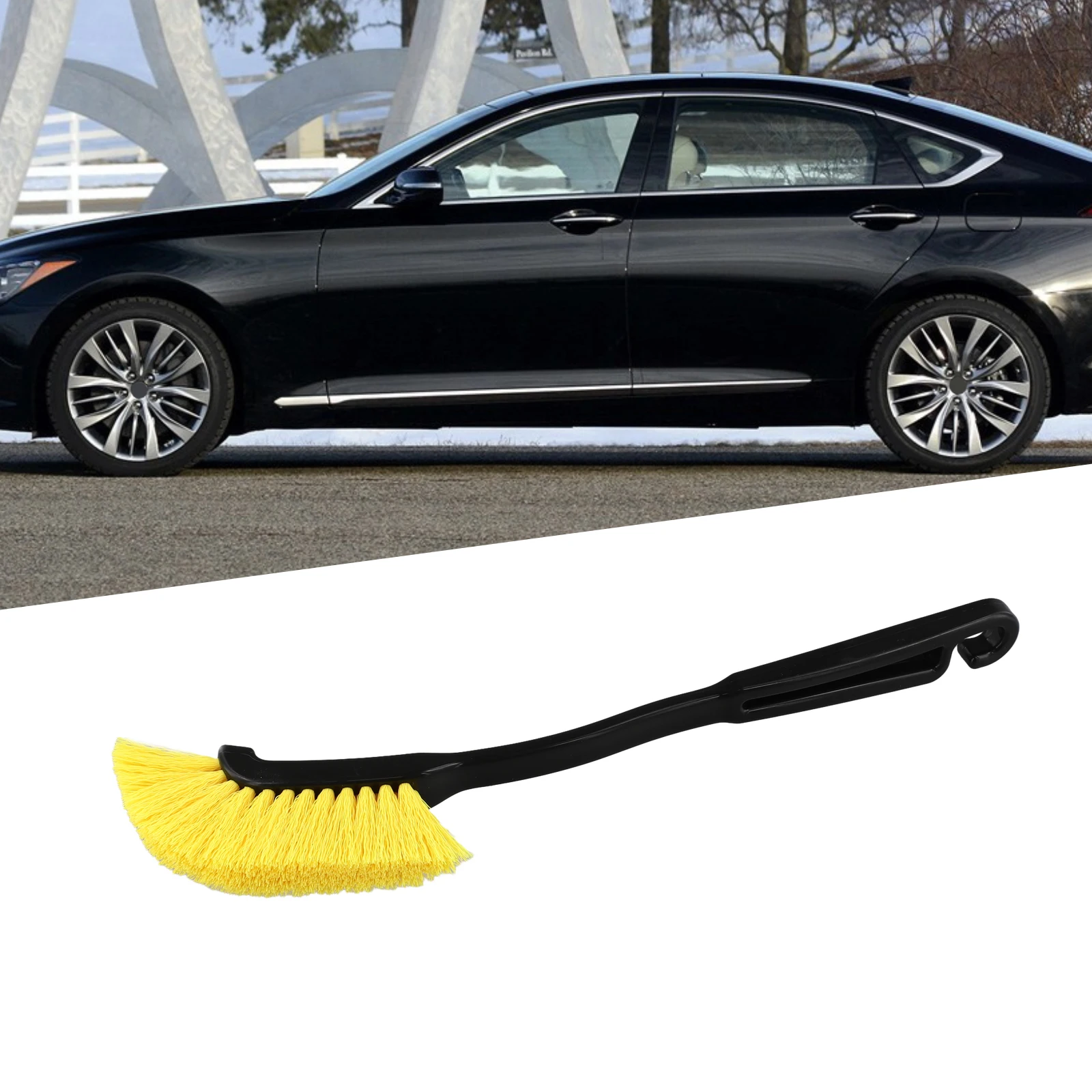 

Practical Cleaning Tools Car Truck Rim Cleaning Brush About 28cm Cleaning Tools Non-Slip Handle Plastic SUV Wheel