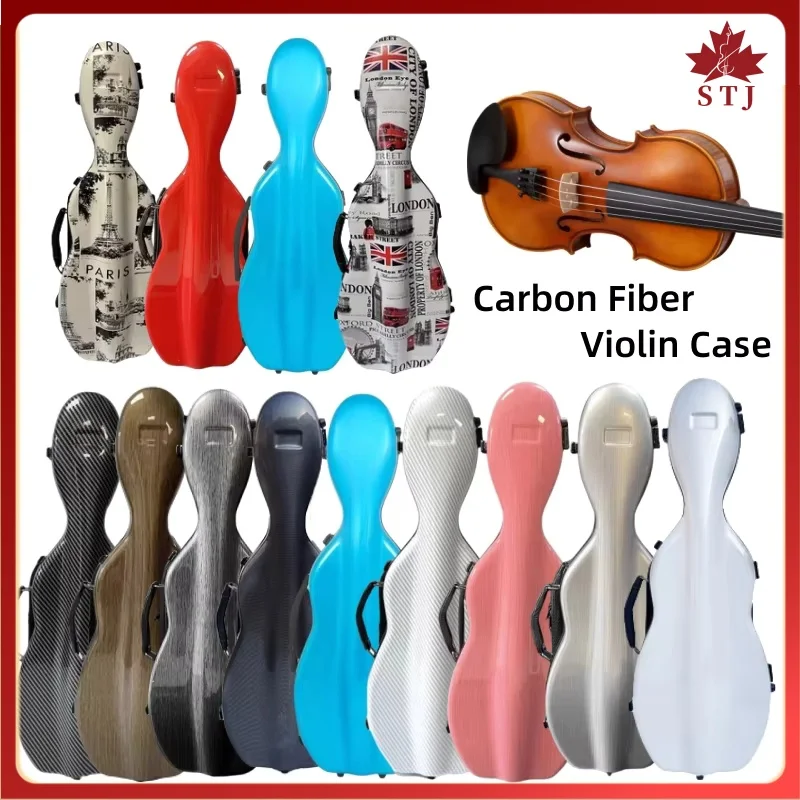 4/4 3/4 1/2 1/4 Violine Fall Mit Tasche Carbon Faser Violine Box Doppel Schulter Gurt Spektrale Tasche Schloss
