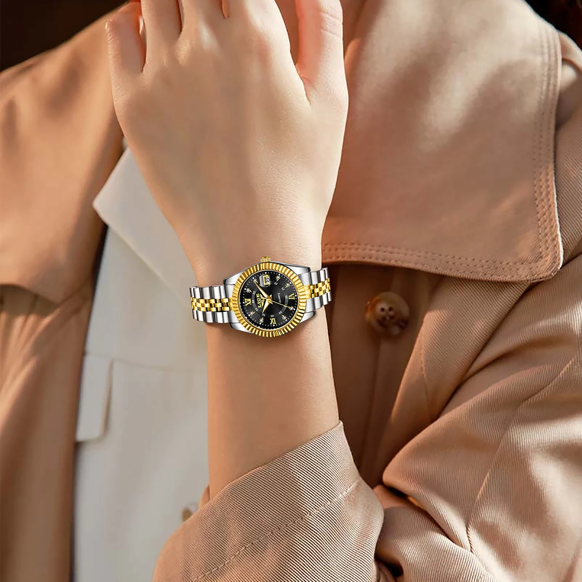 LIGE Fashion Creative Steel Band Women's Quartz Wristwatches Waterproof Sport Date Watch For Women Elegant Bracelet Women Watch