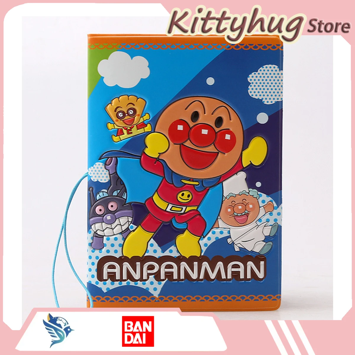 

Anpanman Three-Dimensional Picture Passport Cover Cartoon Waterproof Passport Case Birthday Present