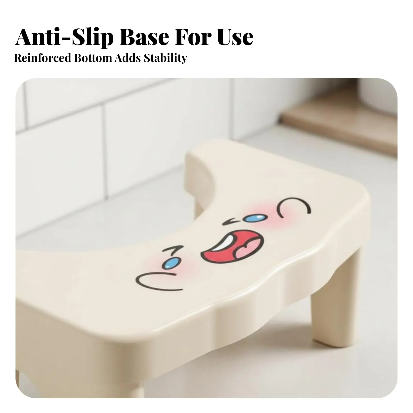 Toilet Squatting Stool Anti-Slip Design Bathroom Accessory Strong Load-Bearing Easy to Clean for Children, Restroom