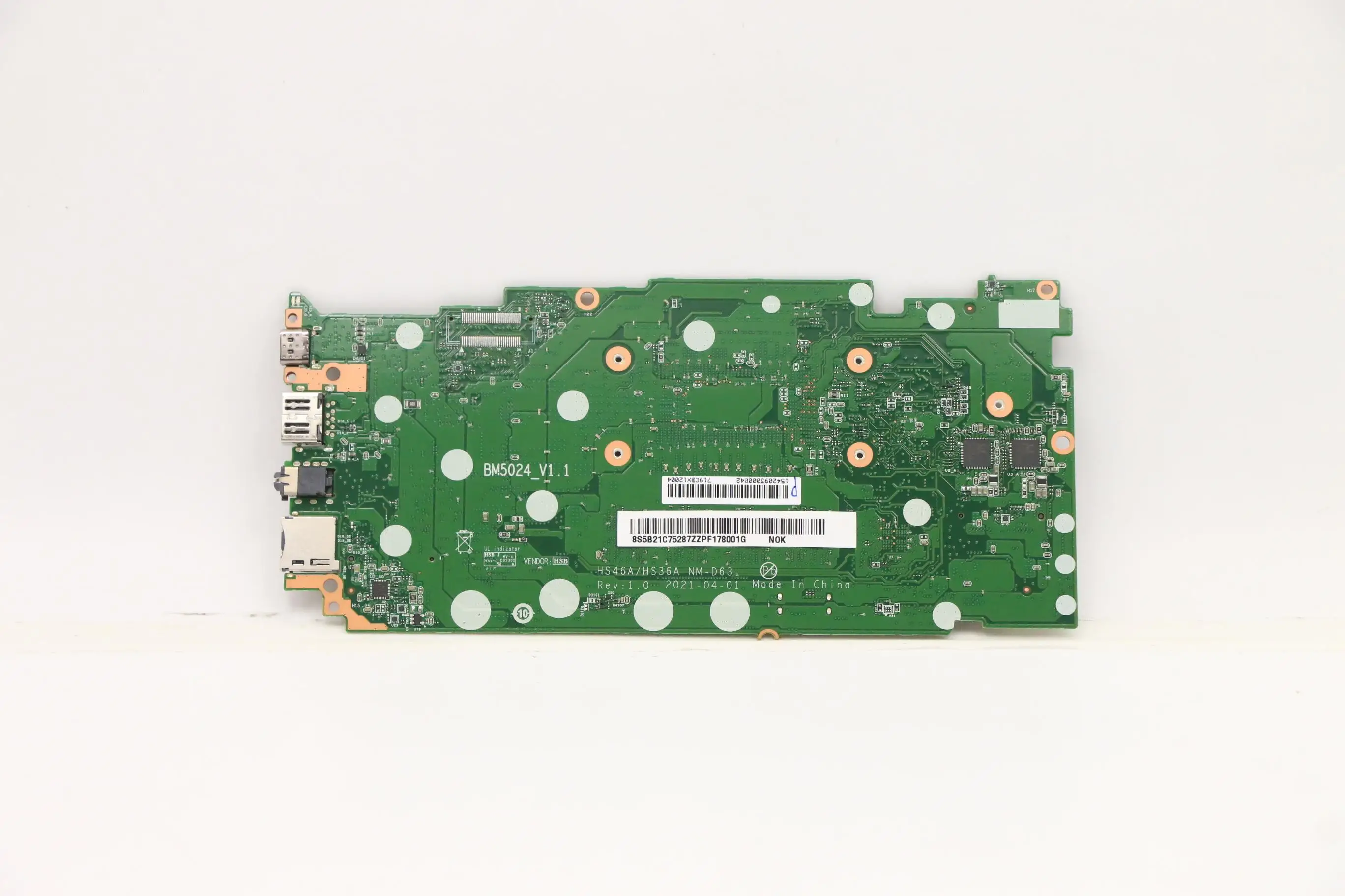 SN NM-D631 FRU PN 5B21C75287 CPU intelPentium7505 L82M7 NOK UMA 4G NBL HS46A HS36A Flex 5 Chromebook-13ITL6 IdeaPad motherboard