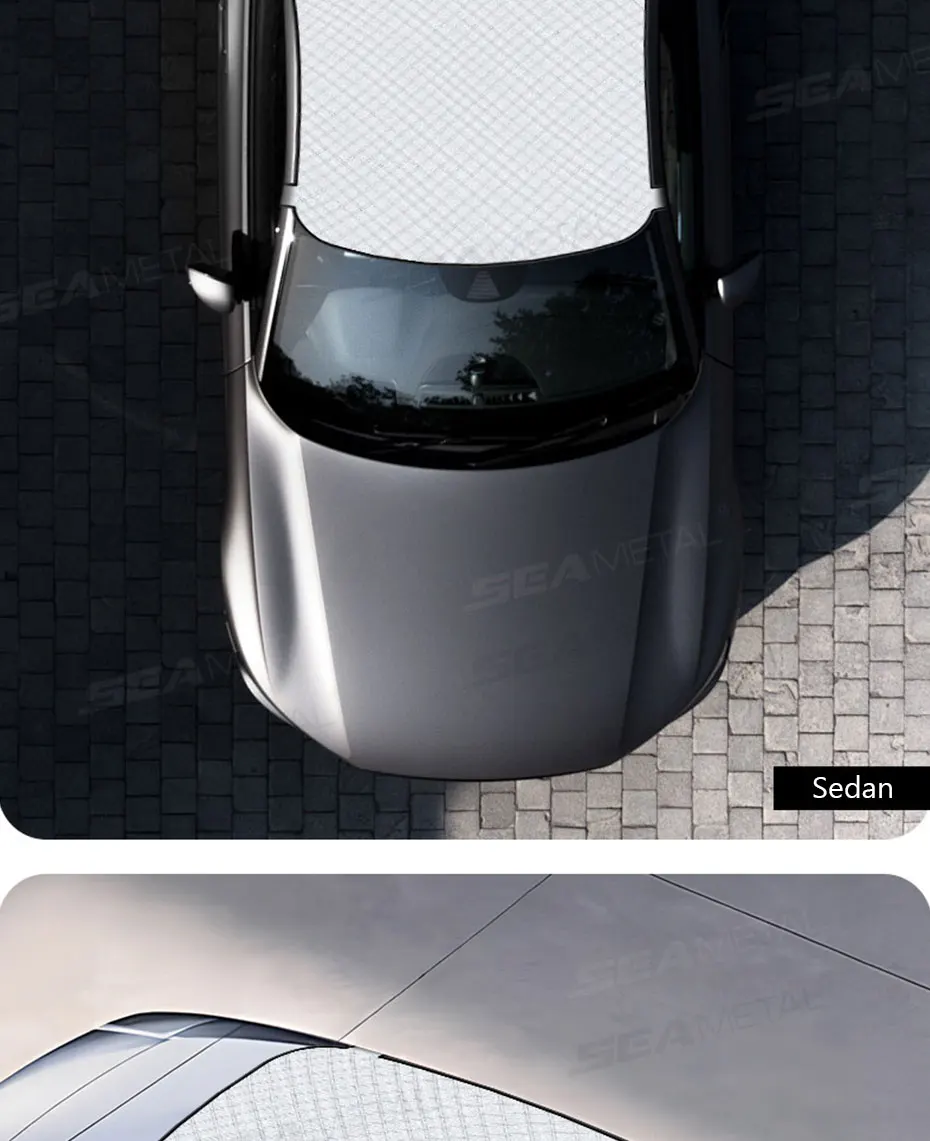 SEAMETAL Auto Schiebedach Schatten Abdeckung Sonnenschutz Wasserdicht Eis Schnee Schutz Sonnenschutz Auto Dach Abdeckung Für Limousinen SUVs Waren – Detail 9