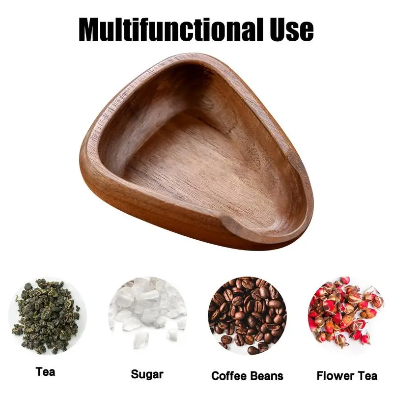 Coffee Beans Dose Trays Pure Wood Smooth Teaspoon Tea Separator Vessel Tools Coffee Bean Spoon Shovel Tea Trays Dosing Cup