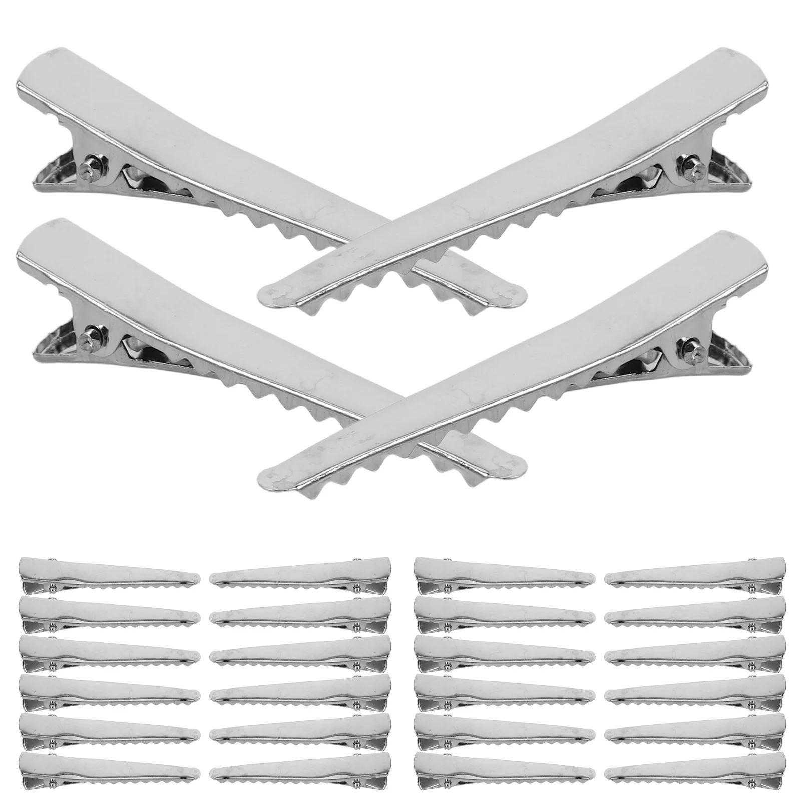 

100pcs Duckbill Hair Clips Sectioning Clamps For Styling Coloring Cutting Non-Damaging Secure Grip Hairdressing Tools