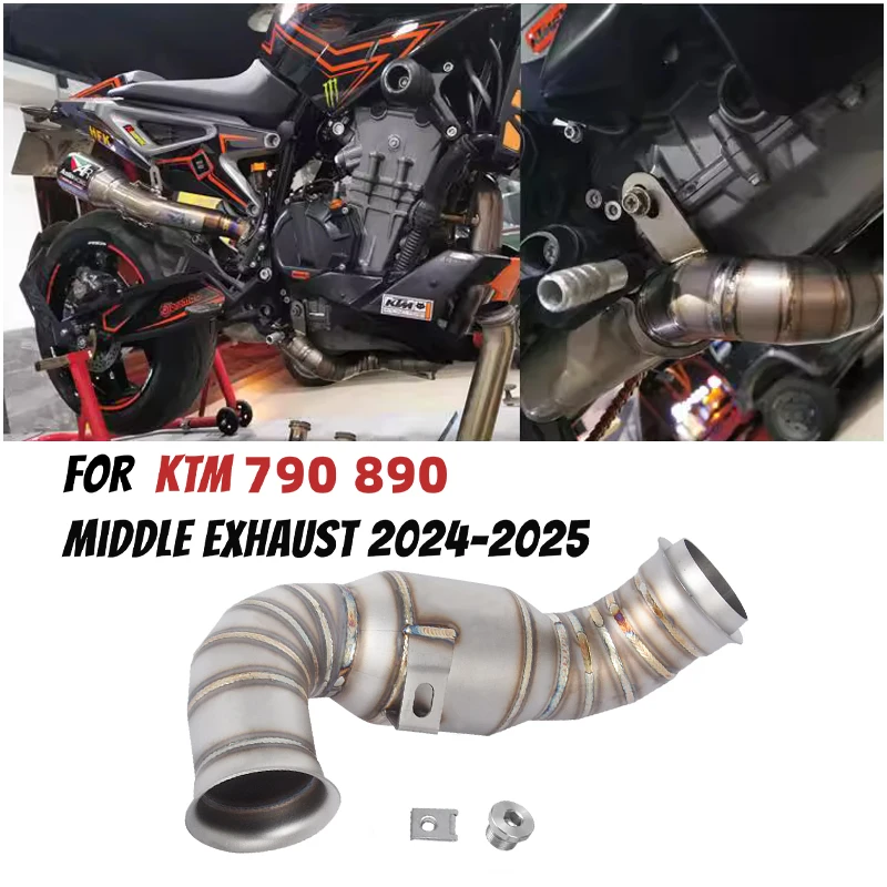 

Для KTM DUKE 790 Duke 890 2024-2025 мотоцикла модификация среднего звена трубы катализатор выхлопной трубы Escape Connect оригинальный глушитель