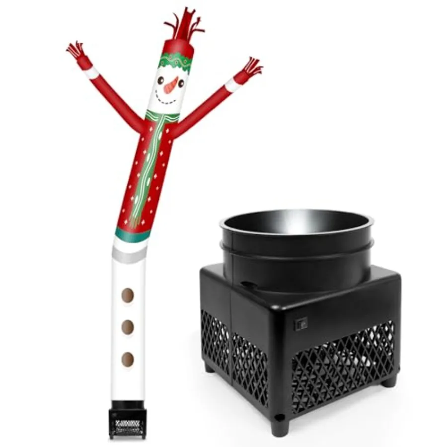 6 Feet Inflatable Tube Man Snowman For Outdoor Business Advertising Promotion Weather-Resistant Blower And Built-In LED White P
