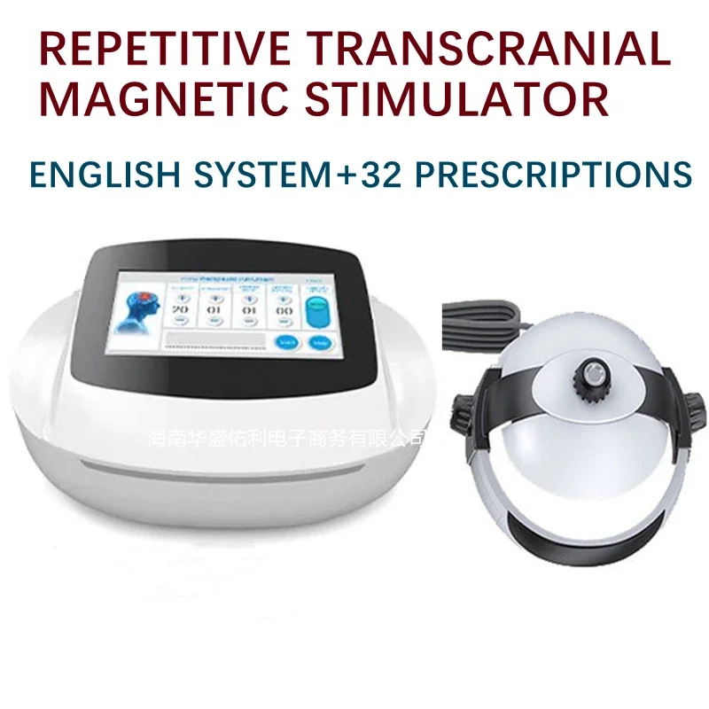 50mt English System Helmet Drug Addiction Stroke Alzheimer Autism Depression Transcranial Magnetic Stimulator rTMS