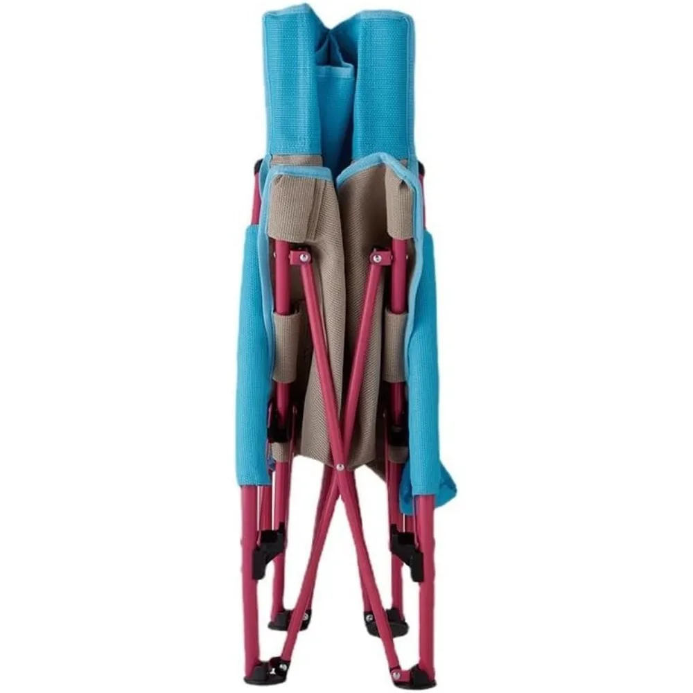 كرسي شاطئ محمول قابل للطي للتخييم في الهواء الطلق مع مسند ظهر قابل للتعديل لصيد الأسماك والراحة