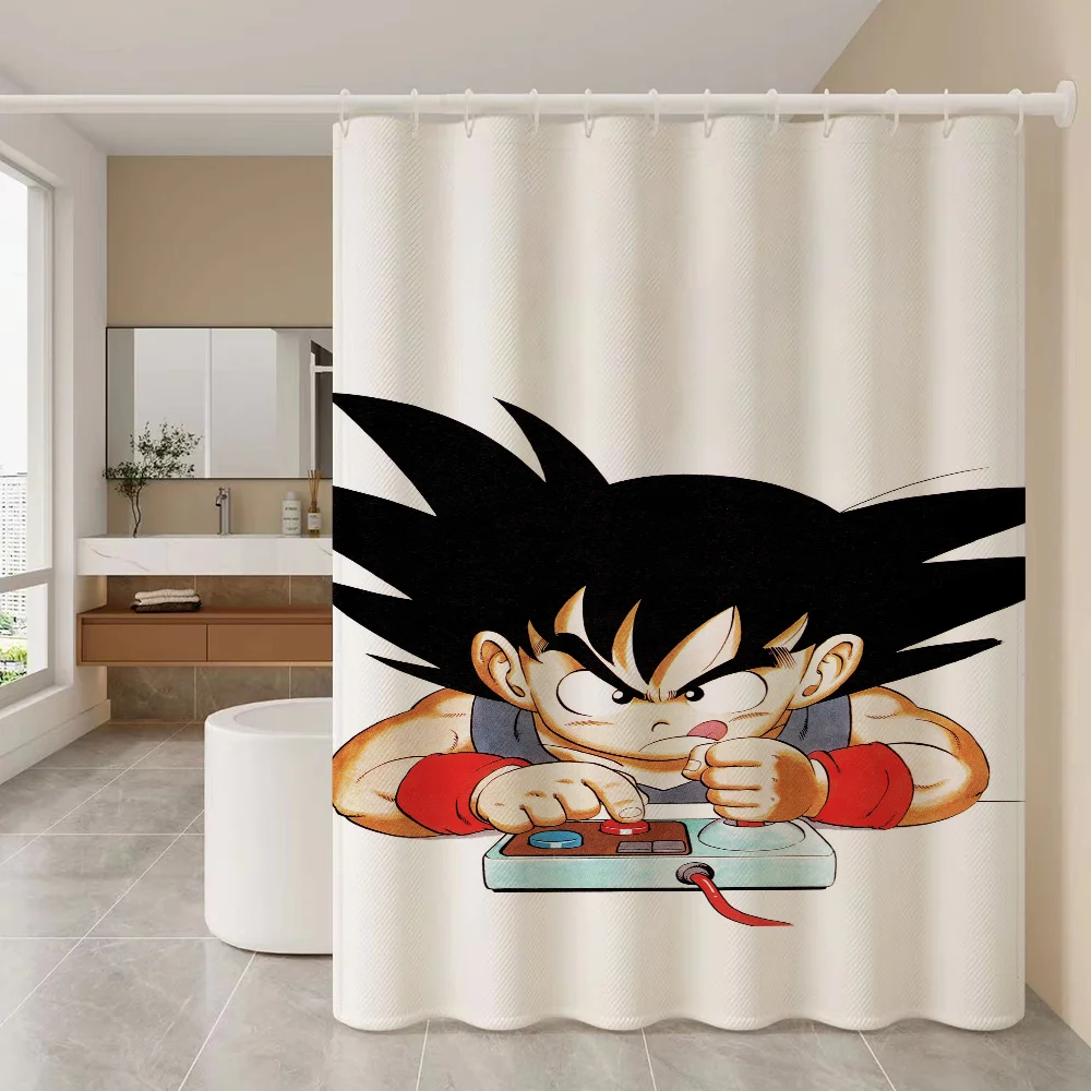 Curtains for Bathroom Shower Curtain D-dragonball-l Accessories Bath Waterproof Fabric Set the Anti-mold Opaque Washable 180x200