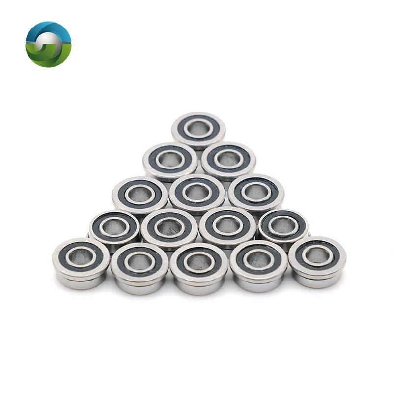10PC F684-2RS Flange Bearing 4x8x3 mm Double Sealed Miniature Flanged MF84RS Ball Bearings MF84 2RS RS
