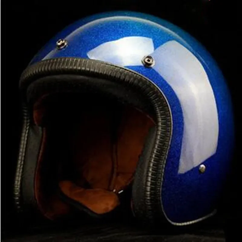 Retro Motorcycle Helmet Chopper Vintage Open Face Casco with Mask Gift Old School Moto Casque Cacapete DOT Sizes S M L XL XX