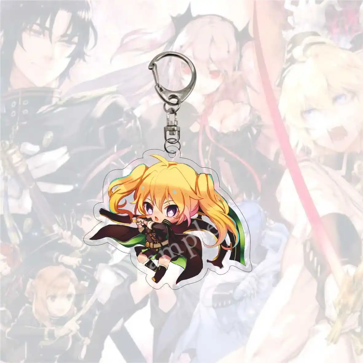 Yuichiro Hyakuya Hiiragi Shinoa Krul Tepes Popular Anime Two-dimensional Peripheral Laminated Acrylic Keychain Backpack Pendant